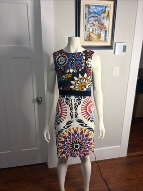 Desigual Floral Sleeveless Sheath Dress - Multicolor